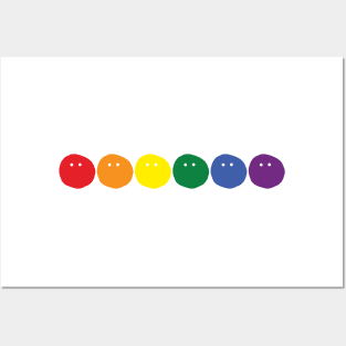 Mystery Smiley Faces Rainbow Pride Posters and Art